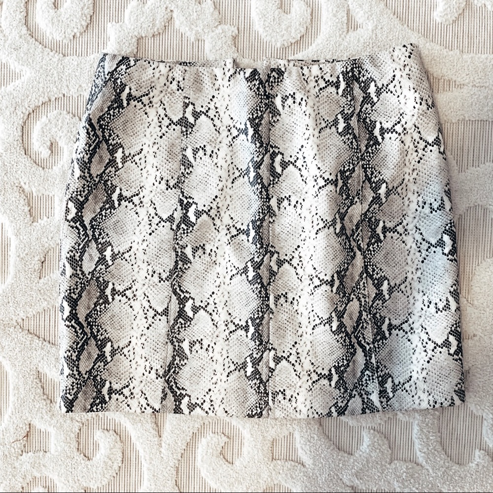 Leather snake skin skirt